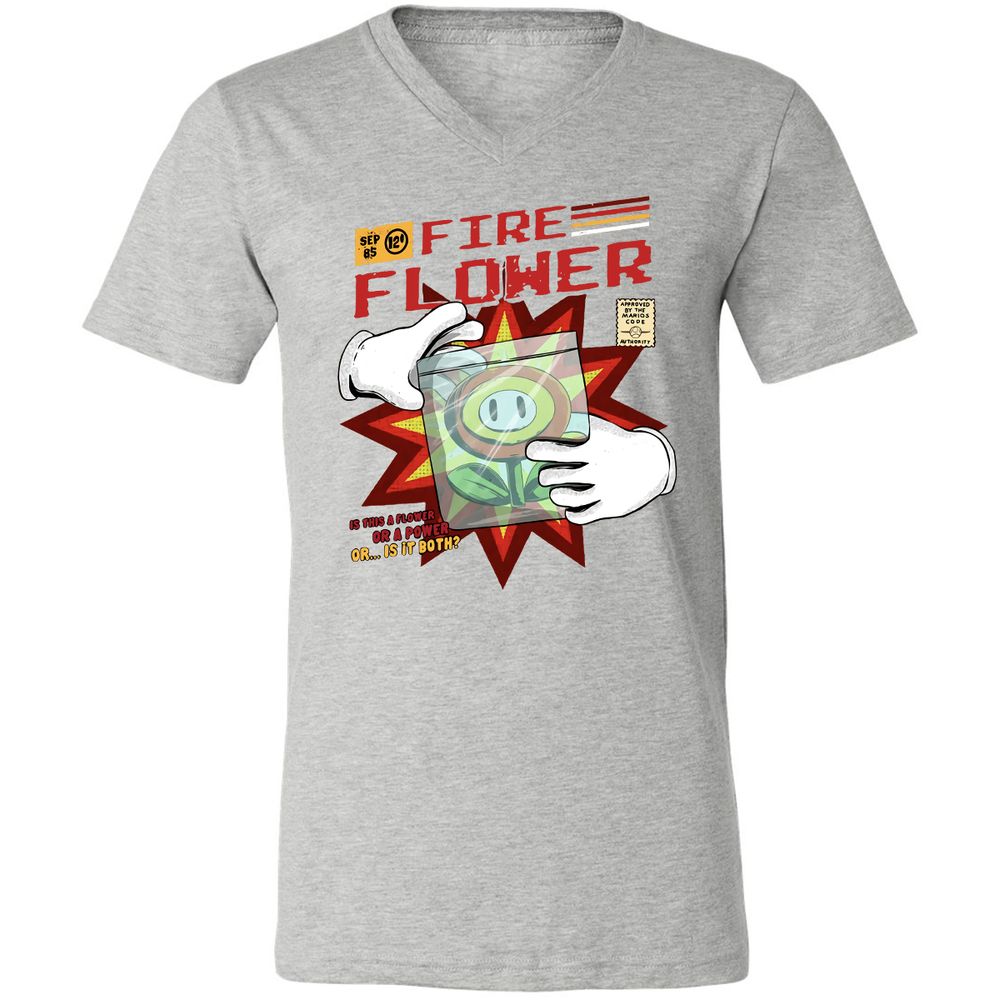 Unisex V-Neck T-Shirt - Y7EM8ZXW - Athletic Heather - 7