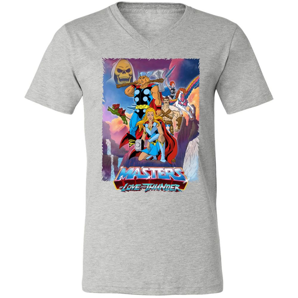 Unisex V-Neck T-Shirt - XEB6EWRZ - Athletic Heather - 7