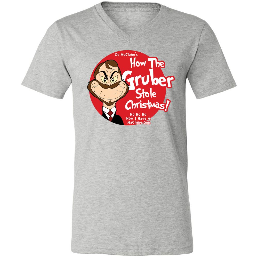 Unisex V-Neck T-Shirt - ZLUMUMQL - Athletic Heather - 7