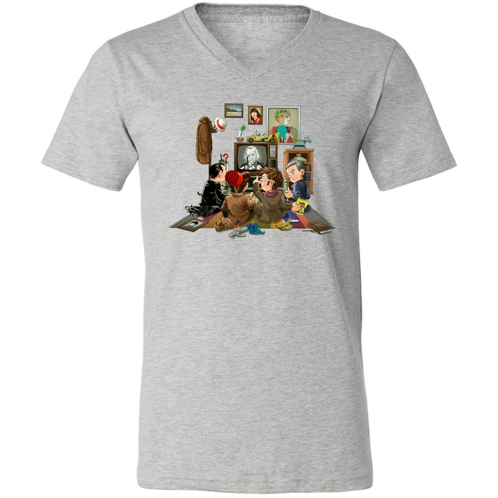 Unisex V-Neck T-Shirt - XZ6L4SJY - Athletic Heather - 7