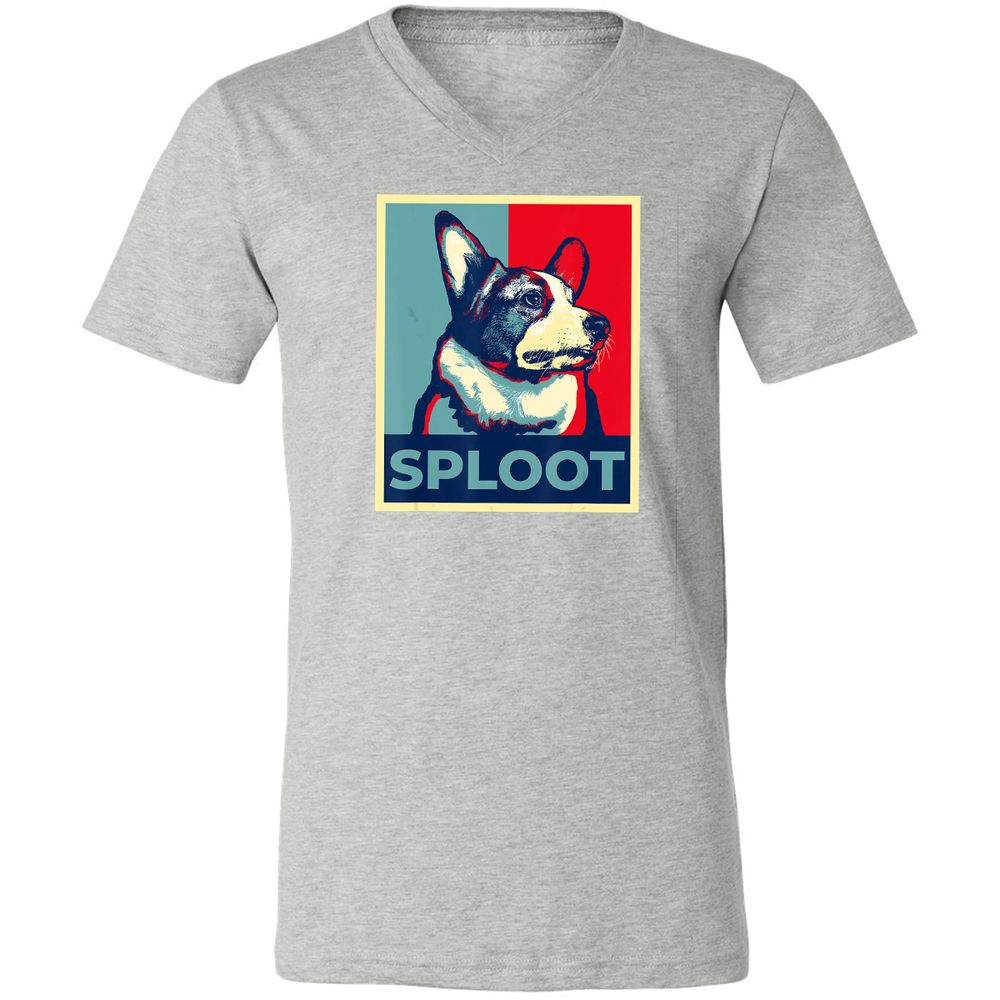 Unisex V-Neck T-Shirt - T1SKEK3E - Athletic Heather - 7