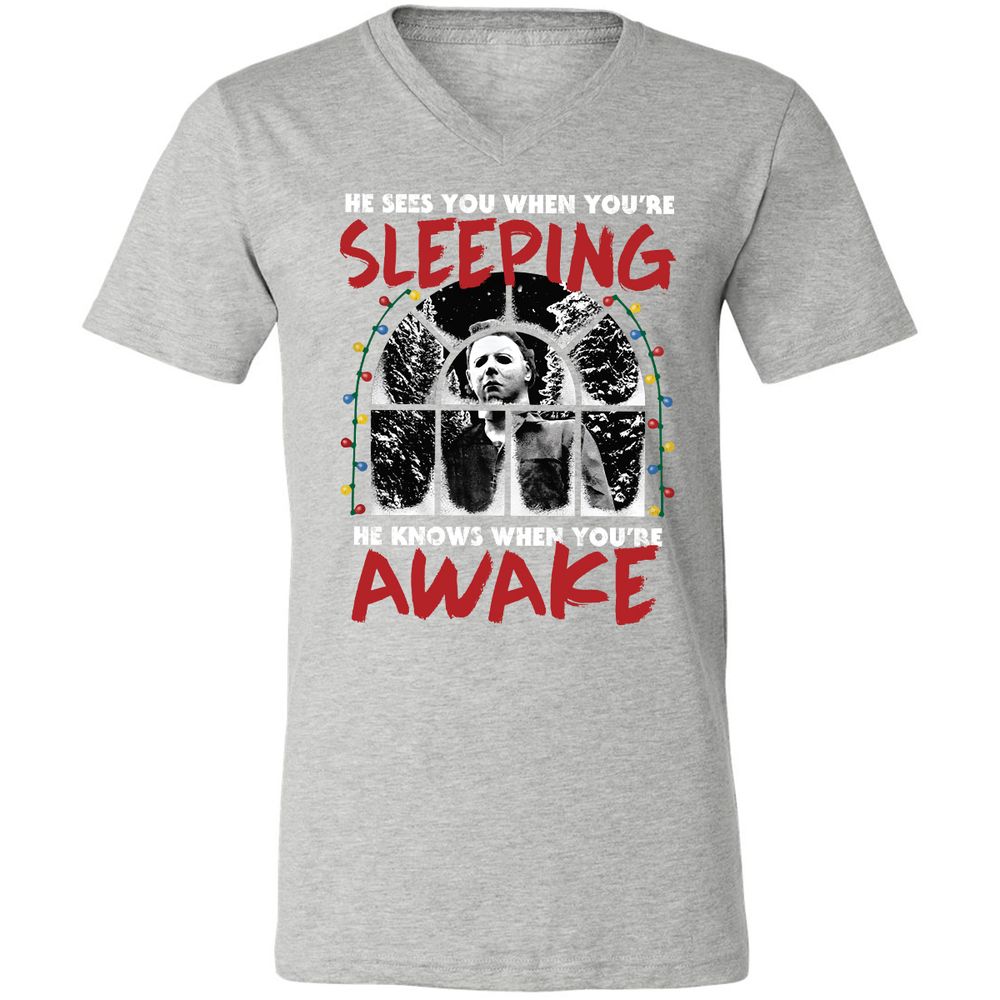 Unisex V-Neck T-Shirt - PCDG6MLP - Athletic Heather - 7