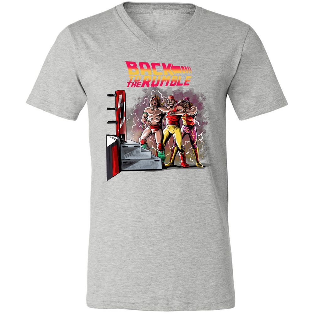 Unisex V-Neck T-Shirt - 6QGVE8BZ - Athletic Heather - 7