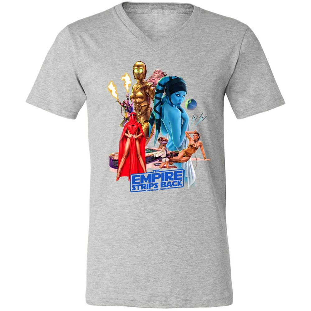 Unisex V-Neck T-Shirt - HRNSACBB - Athletic Heather - 7