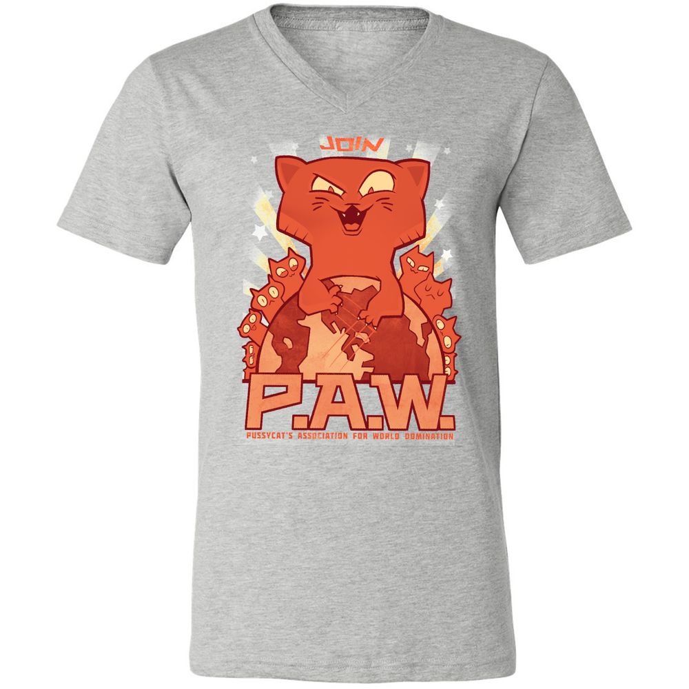 Unisex V-Neck T-Shirt - HMCAWK44 - Athletic Heather - 7