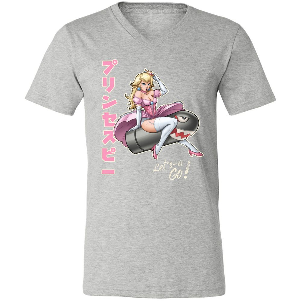 Unisex V-Neck T-Shirt - 6PEE93JC - Athletic Heather - 7