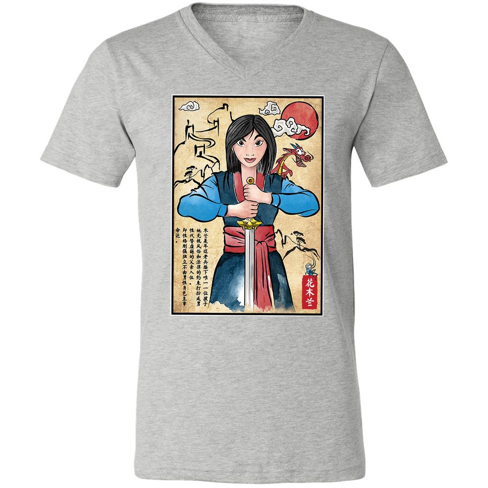Unisex V-Neck T-Shirt - BWF3TL78 - Athletic Heather - 7