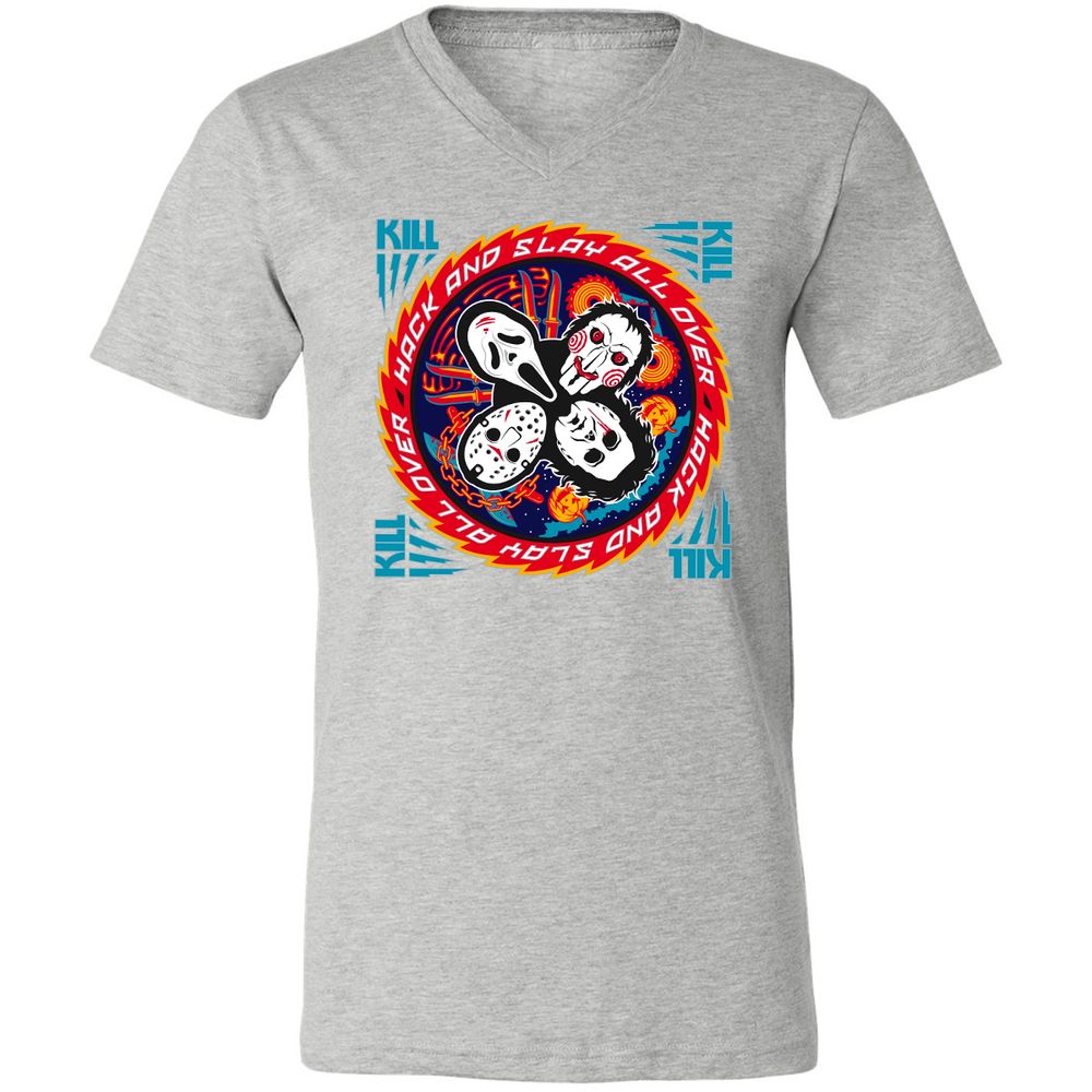 Unisex V-Neck T-Shirt - 3AHLFHV7 - Athletic Heather - 7