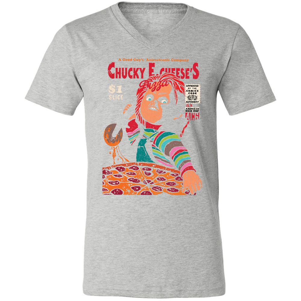 Unisex V-Neck T-Shirt - ZA5TBDM3 - Athletic Heather - 7