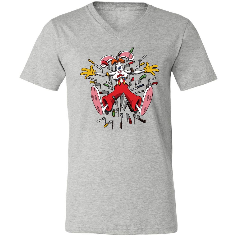 Unisex V-Neck T-Shirt - 5ZATVGA1 - Athletic Heather - 7