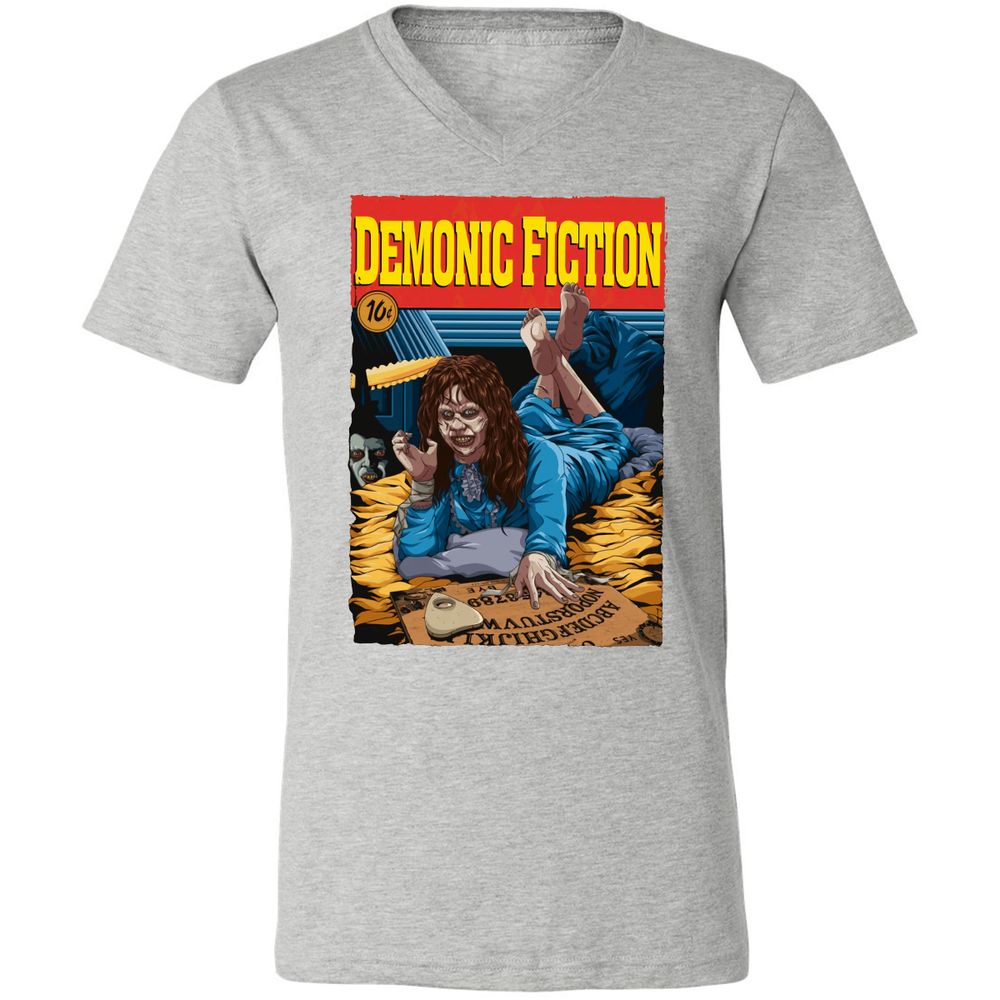 Unisex V-Neck T-Shirt - L3DKFL9Y - Athletic Heather - 7