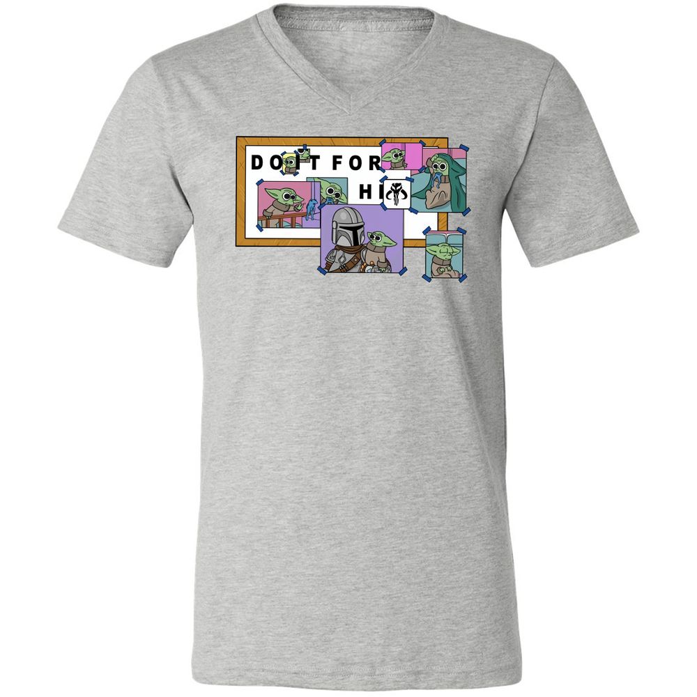 Unisex V-Neck T-Shirt - 3ME7S28N - Athletic Heather - 7