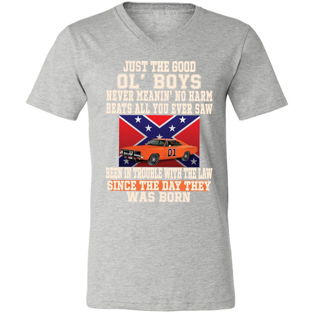 Unisex V-Neck T-Shirt - 9FG51MZV - Athletic Heather - 7