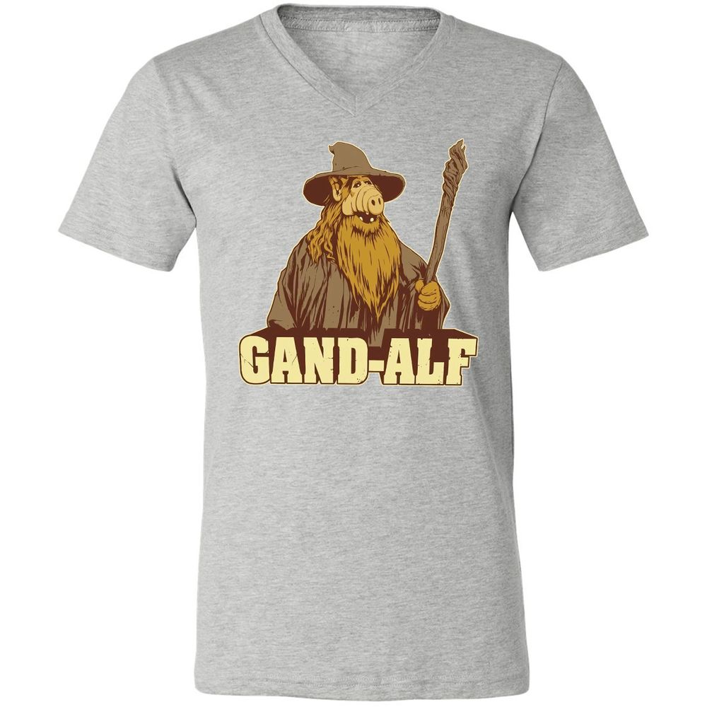 Unisex V-Neck T-Shirt - H9W4EZLQ - Athletic Heather - 7