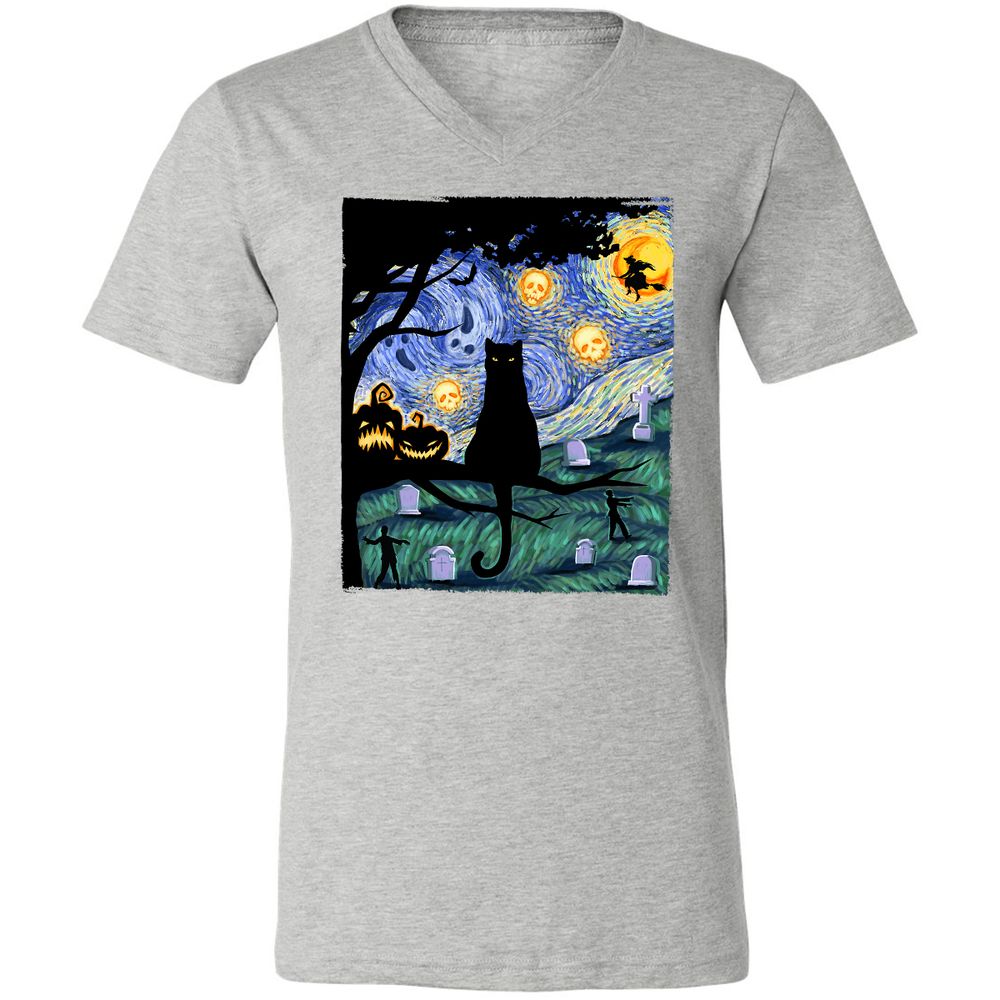 Unisex V-Neck T-Shirt - MFG2B8LN - Athletic Heather - 7