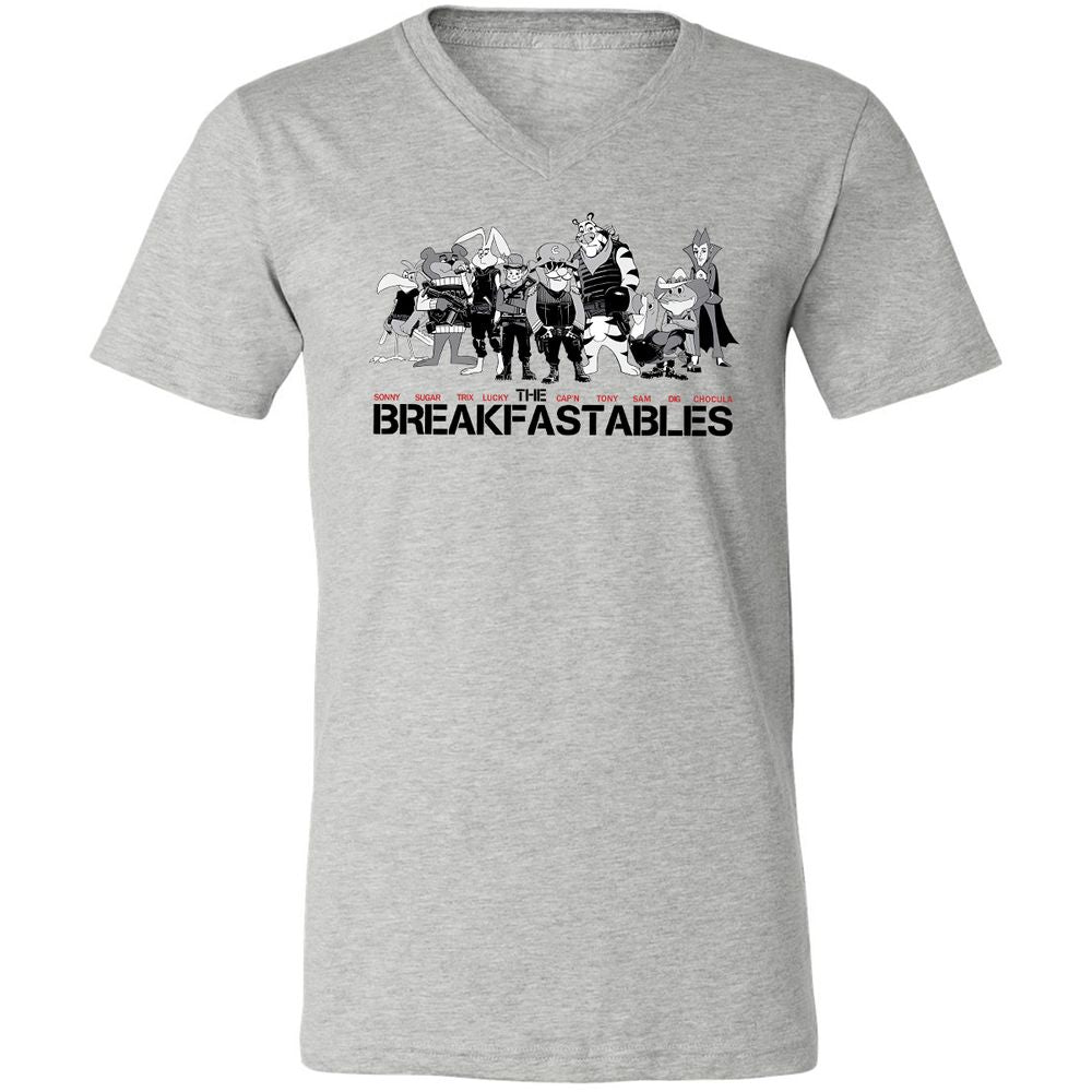 Unisex V-Neck T-Shirt - 4U17QBL9 - Athletic Heather - 7