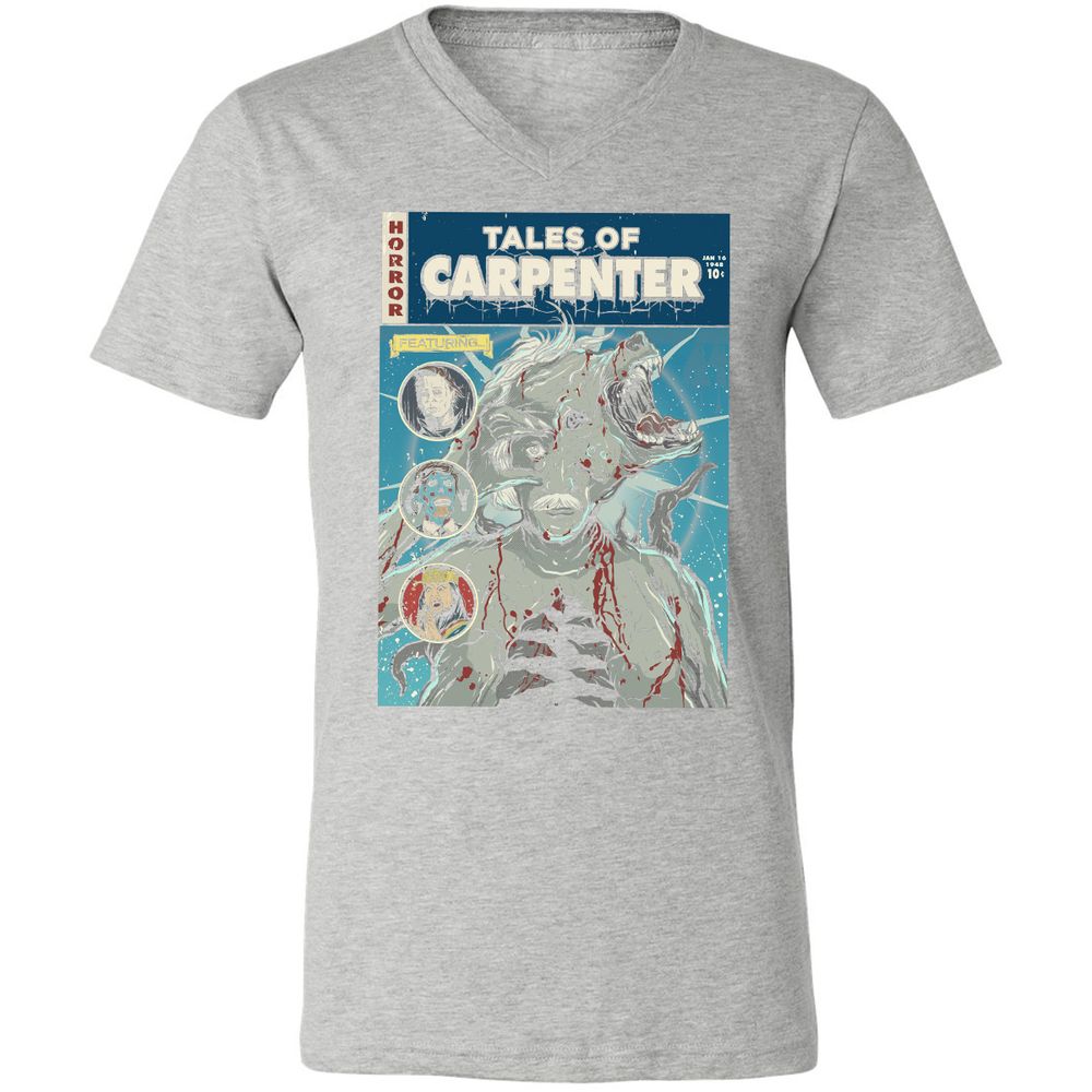 Unisex V-Neck T-Shirt - QNHU2TYU - Athletic Heather - 7