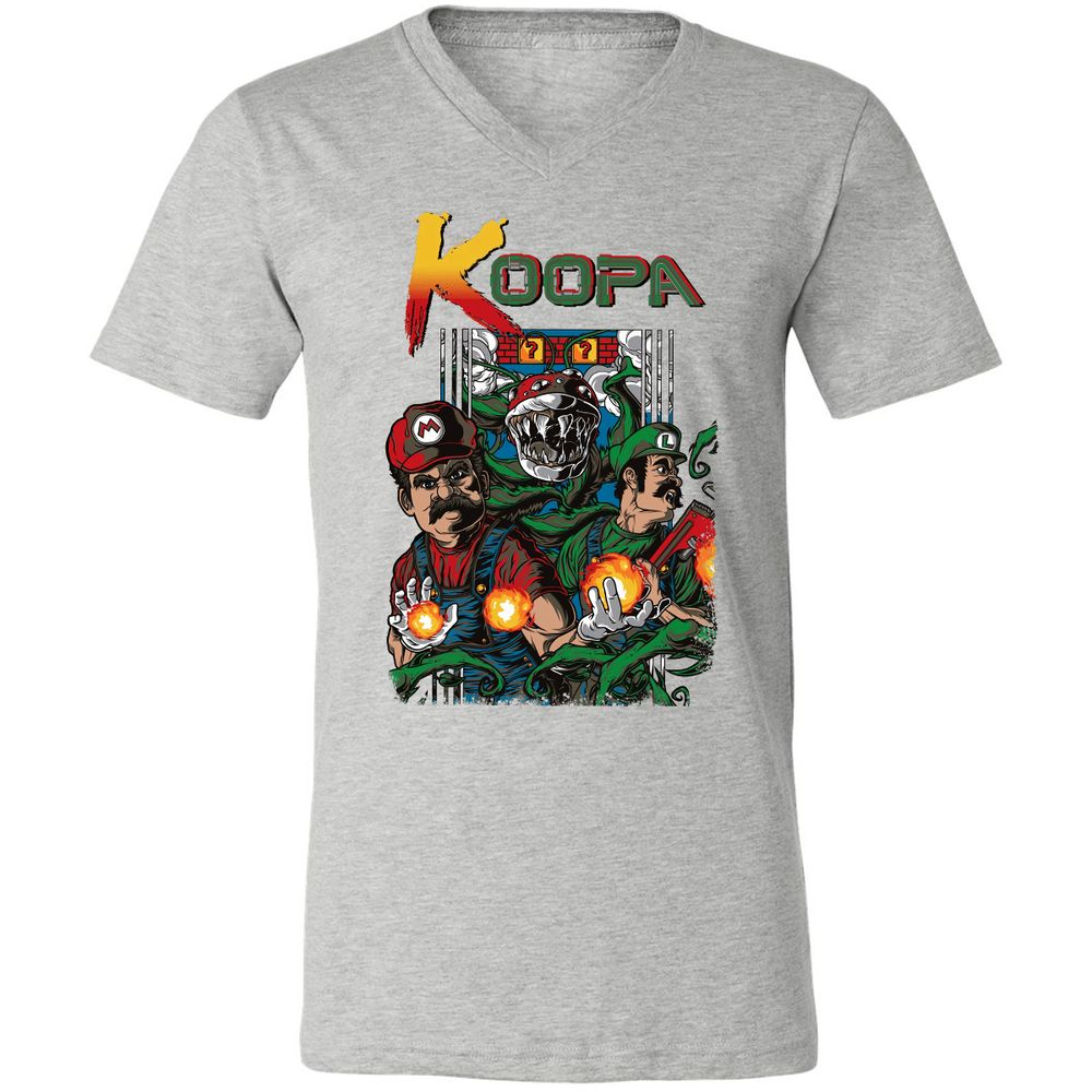 Unisex V-Neck T-Shirt - 6WBJA89B - Athletic Heather - 7