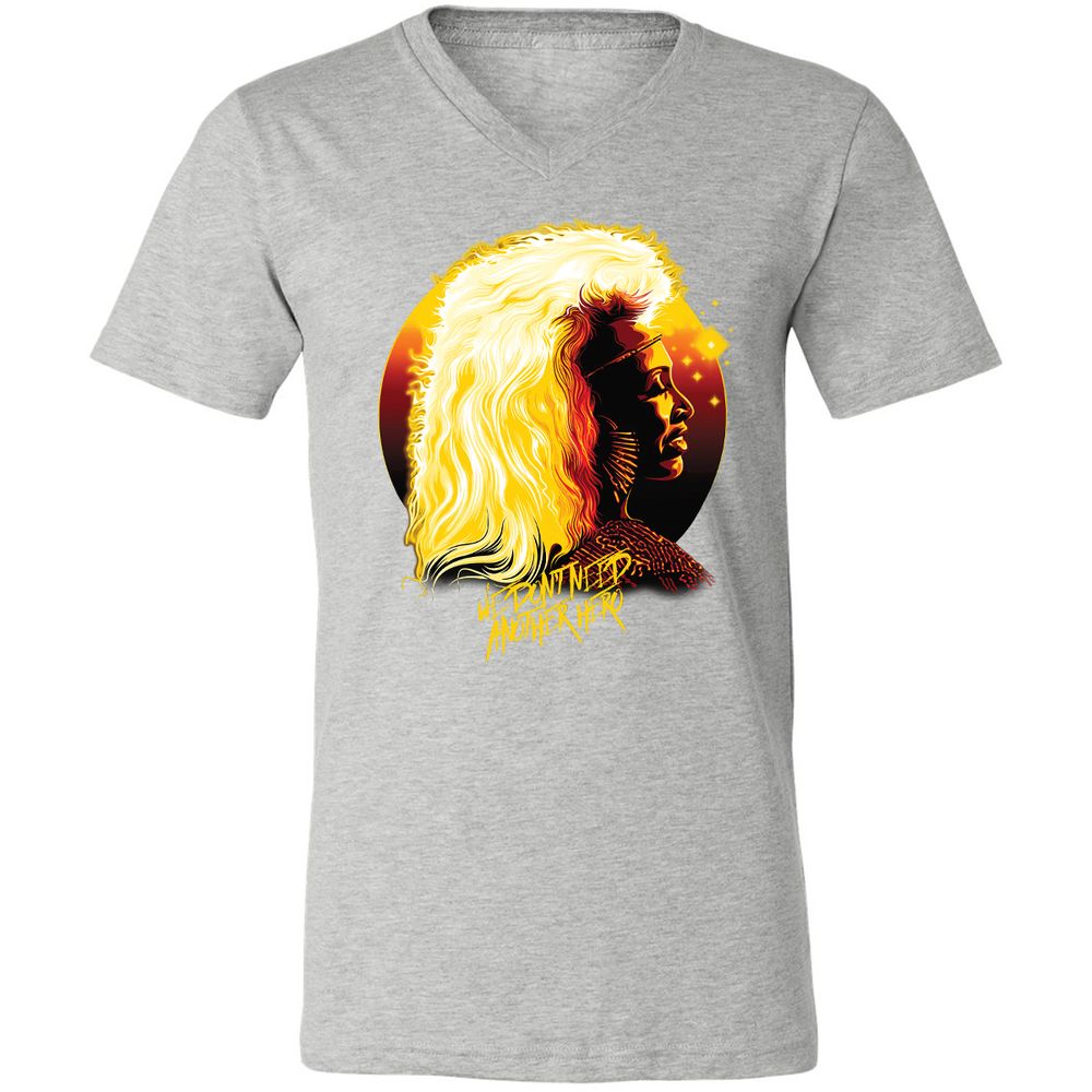 Unisex V-Neck T-Shirt - NJUGH2AF - Athletic Heather - 7