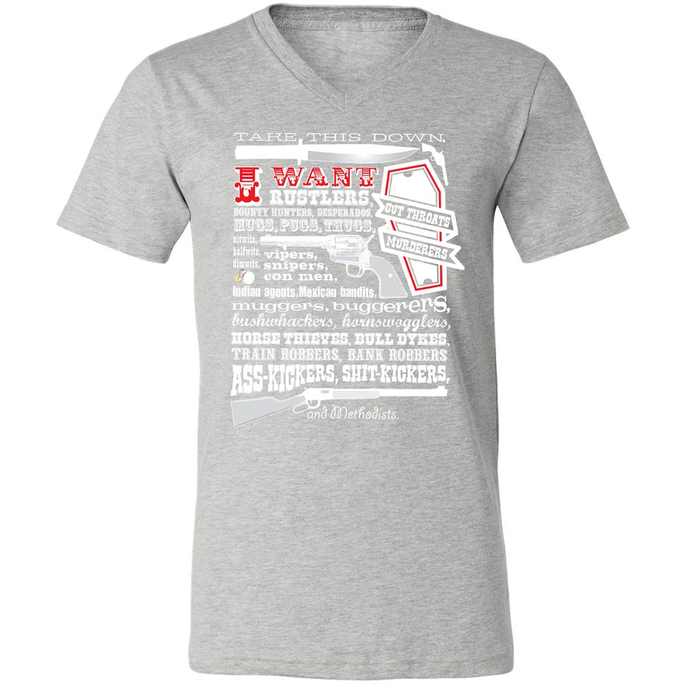Unisex V-Neck T-Shirt - Y86TS87P - Athletic Heather - 7