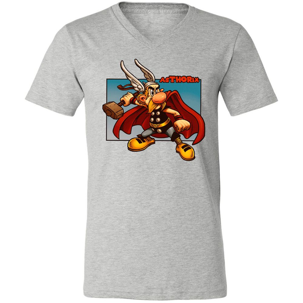 Unisex V-Neck T-Shirt - CK4KJGUY - Athletic Heather - 7