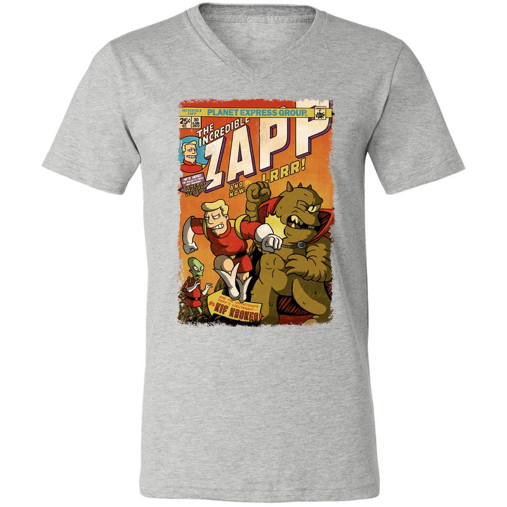 Unisex V-Neck T-Shirt - NPD6H9JB - Athletic Heather - 7