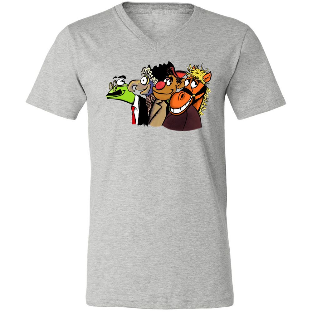 Unisex V-Neck T-Shirt - F55KCSVX - Athletic Heather - 7