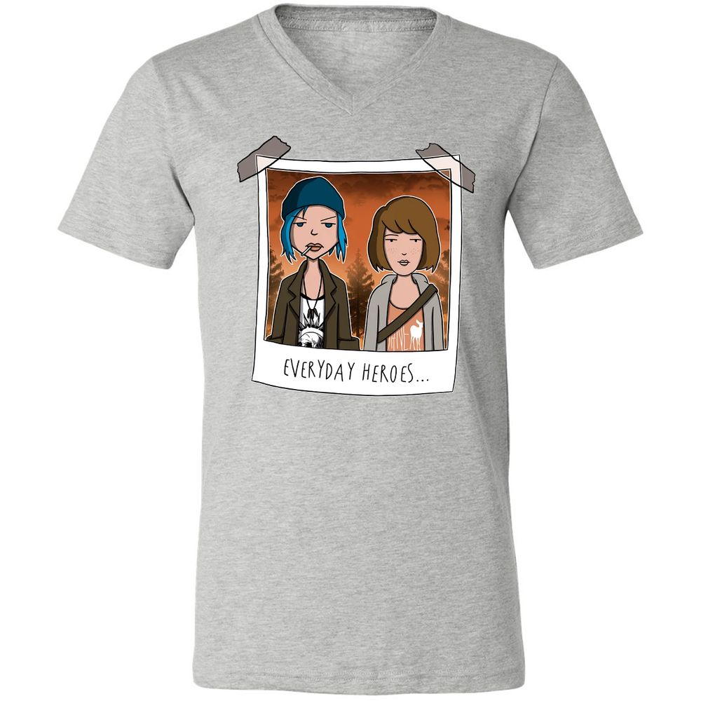 Unisex V-Neck T-Shirt - 153JYP8S - Athletic Heather - 7