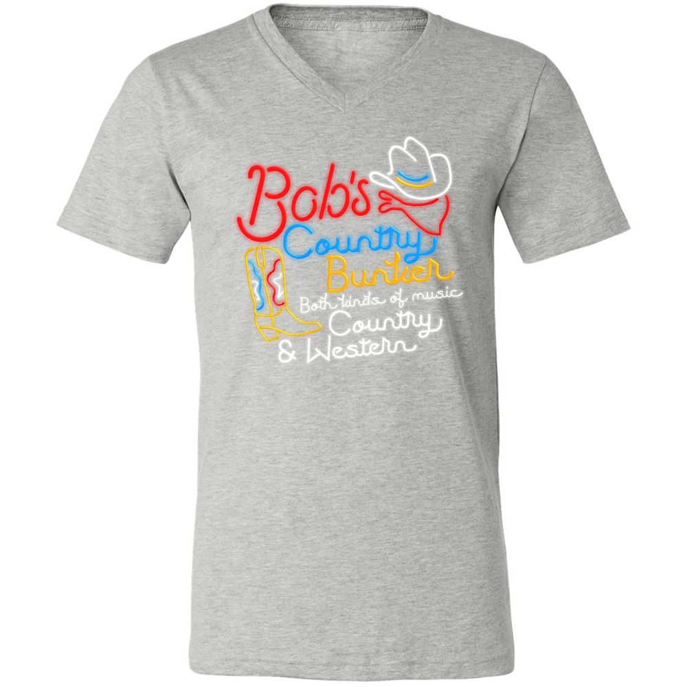 Unisex V-Neck T-Shirt - ZQ13HJLE - Athletic Heather - 7