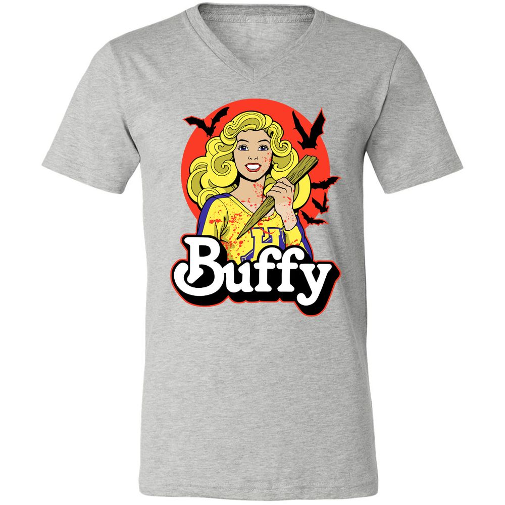 Unisex V-Neck T-Shirt - 5NQ9F77N - Athletic Heather - 7