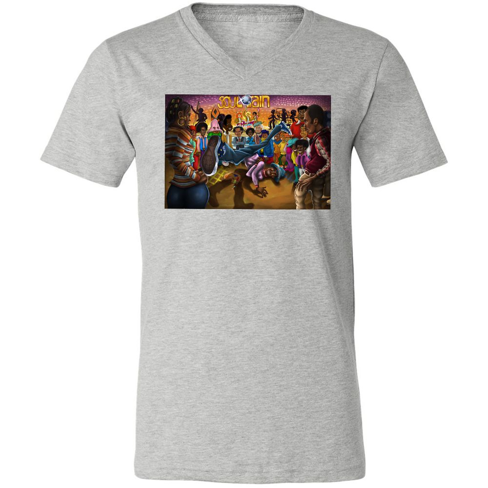Unisex V-Neck T-Shirt - F7JFF4ZY - Athletic Heather - 7