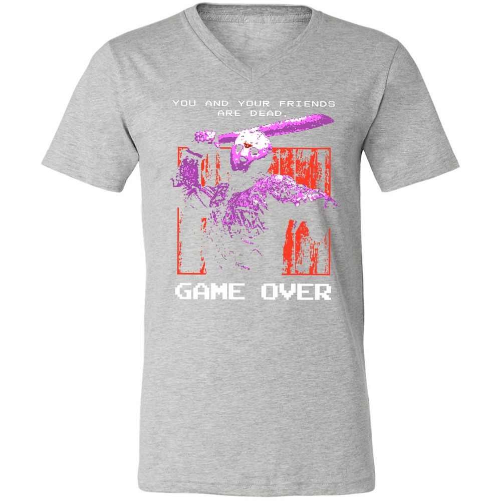 Unisex V-Neck T-Shirt - 62U8UXHT - Athletic Heather - 7