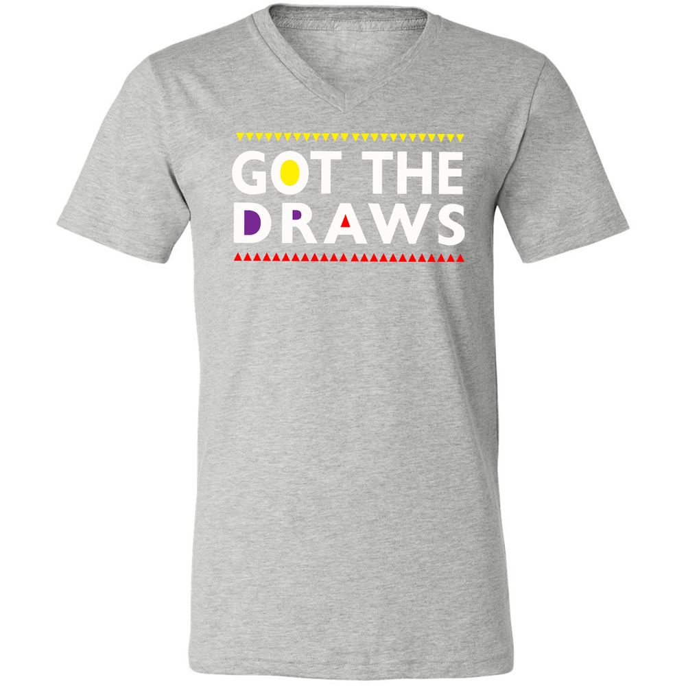 Unisex V-Neck T-Shirt - ZNJC92Q6 - Athletic Heather - 7