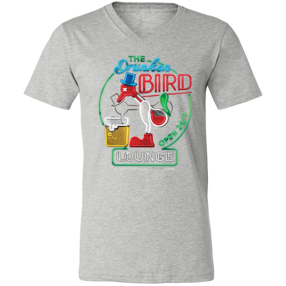 Unisex V-Neck T-Shirt - 7BZXF5NS - Athletic Heather - 7