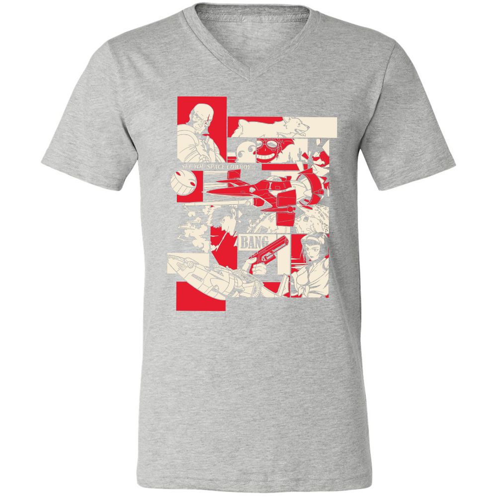 Unisex V-Neck T-Shirt - YDNZ35LC - Athletic Heather - 7