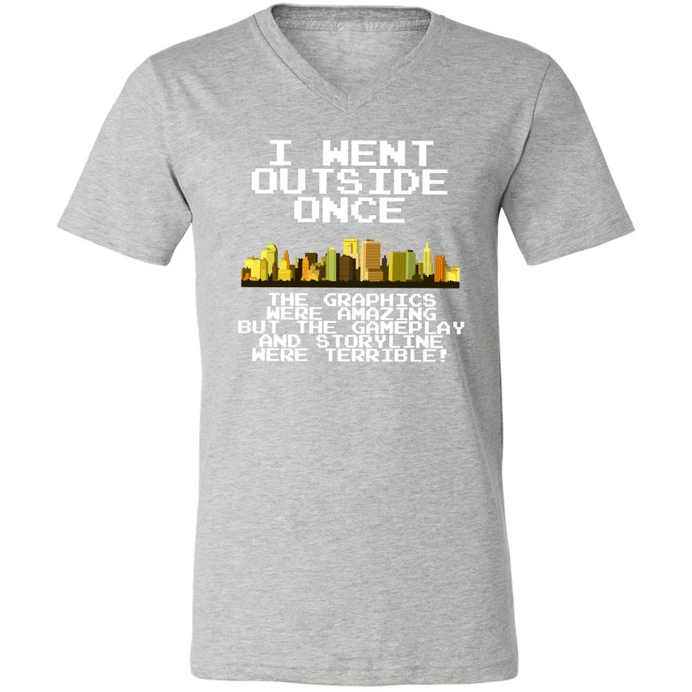 Unisex V-Neck T-Shirt - 991E19XM - Athletic Heather - 7