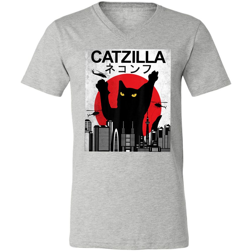 Unisex V-Neck T-Shirt - 2BFVWVVV - Athletic Heather - 7