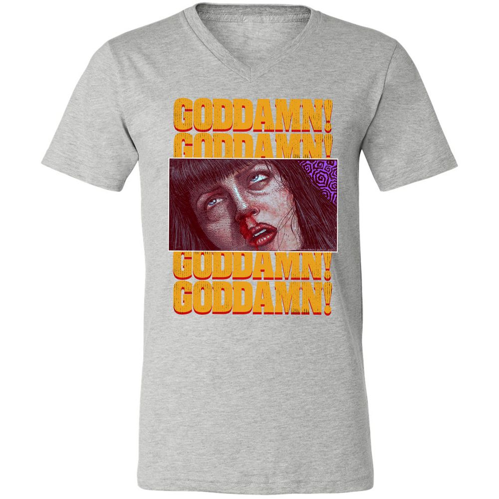 Unisex V-Neck T-Shirt - A4VPZZ6E - Athletic Heather - 7
