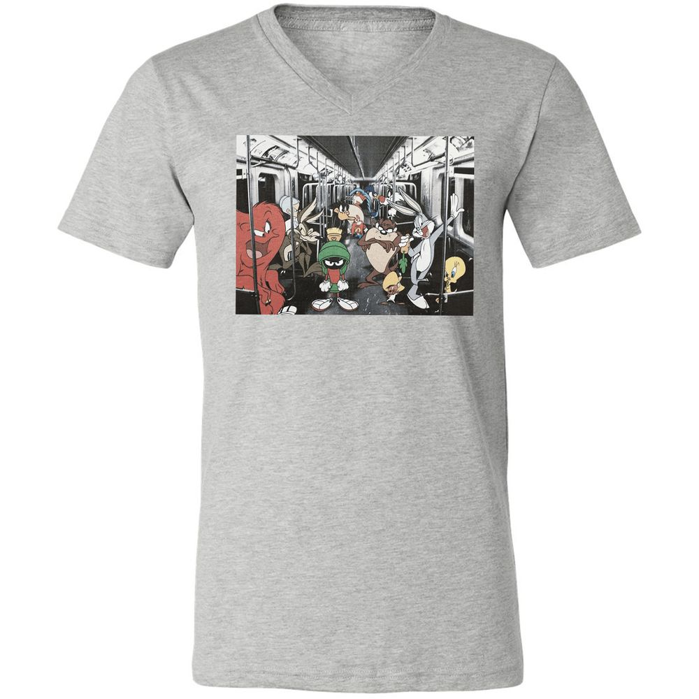 Unisex V-Neck T-Shirt - 2E9CCWFK - Athletic Heather - 7