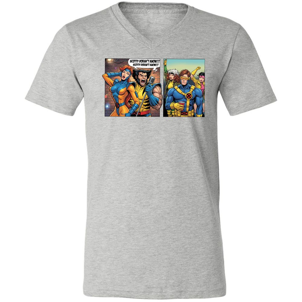 Unisex V-Neck T-Shirt - 9HNKLK99 - Athletic Heather - 7