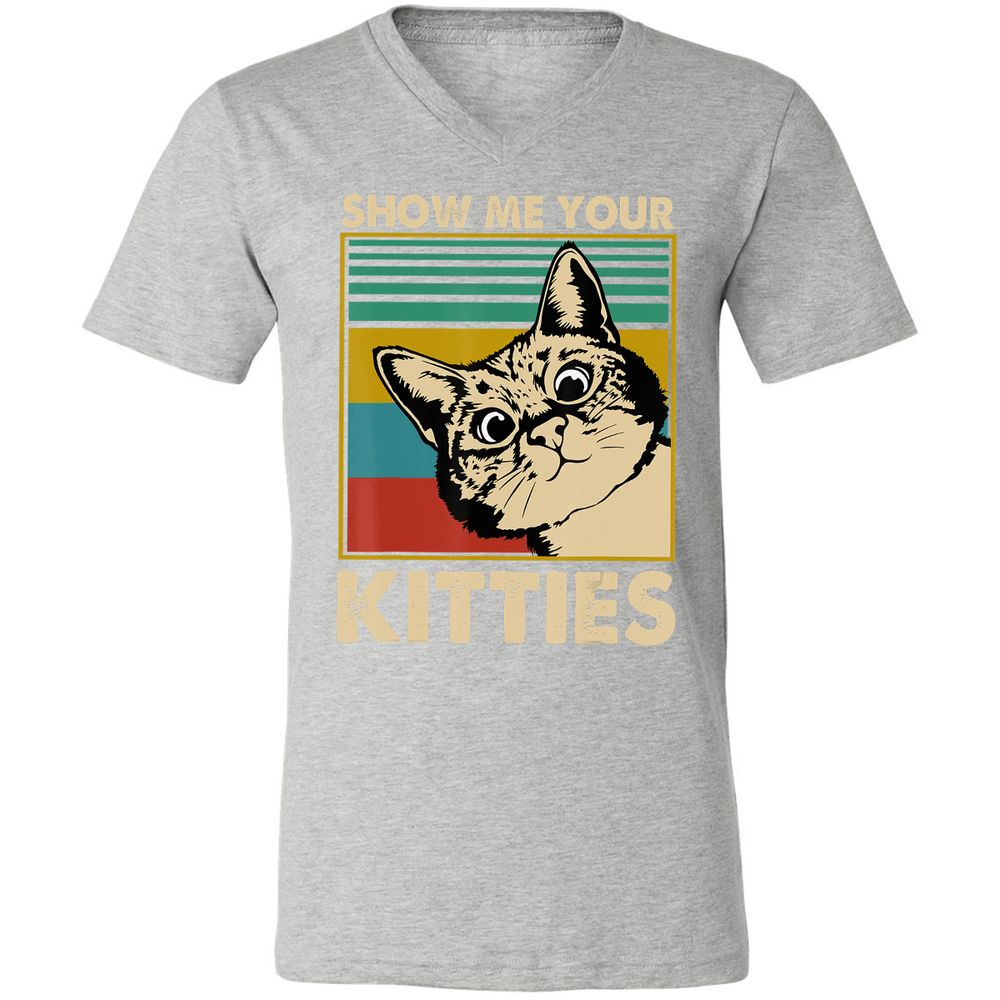 Unisex V-Neck T-Shirt - U6K3JDLX - Athletic Heather - 7