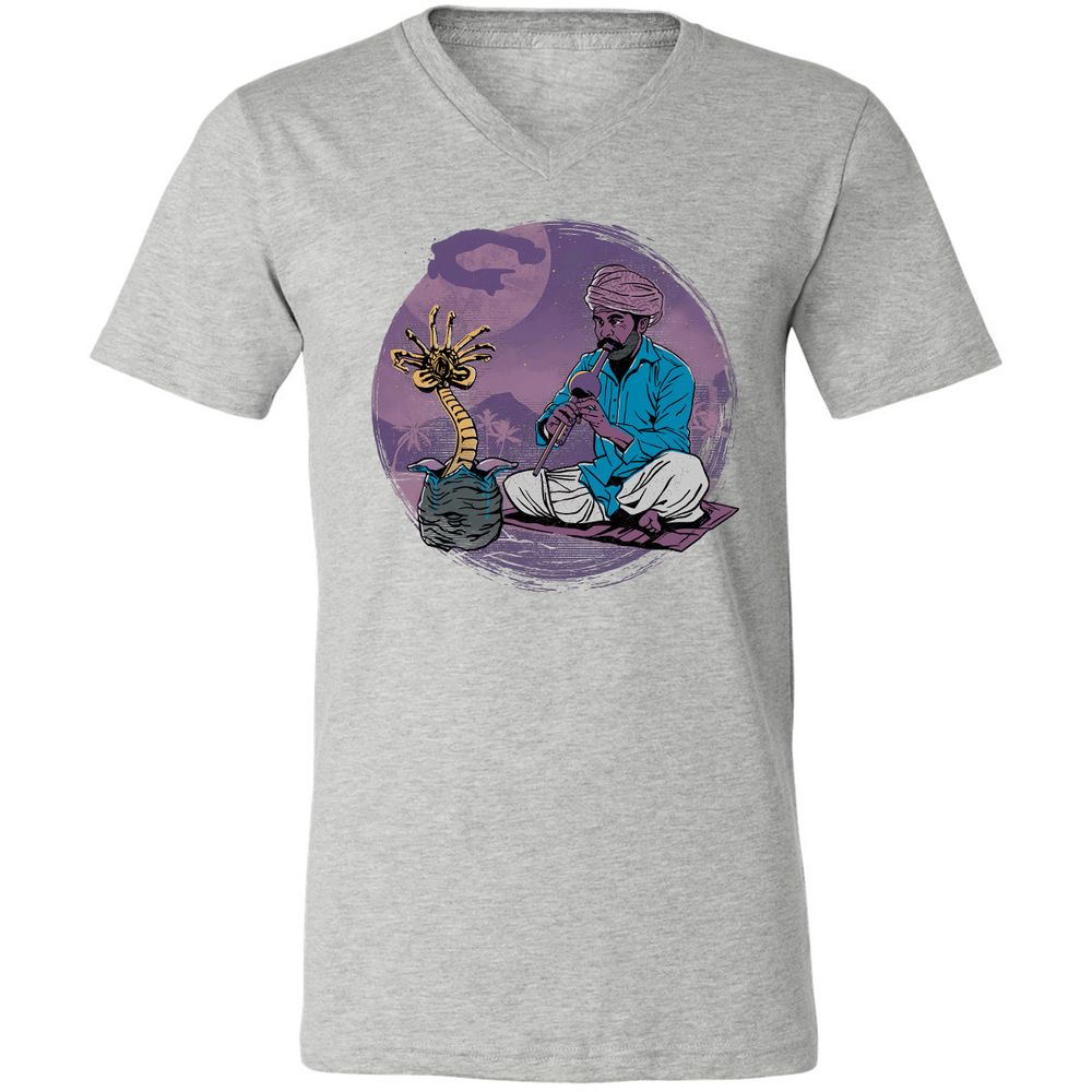 Unisex V-Neck T-Shirt - 2W9BNYK4 - Athletic Heather - 7