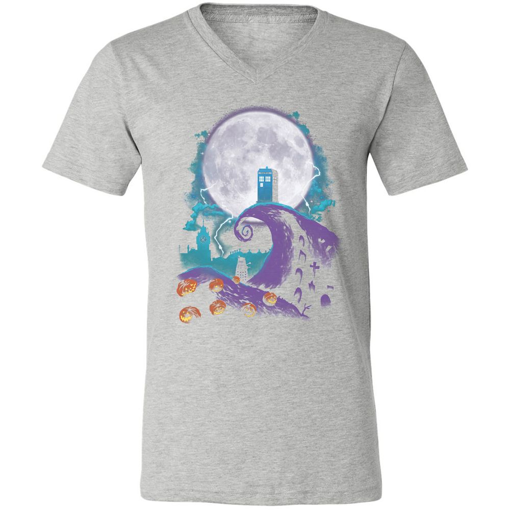 Unisex V-Neck T-Shirt - U8KQULJQ - Athletic Heather - 7