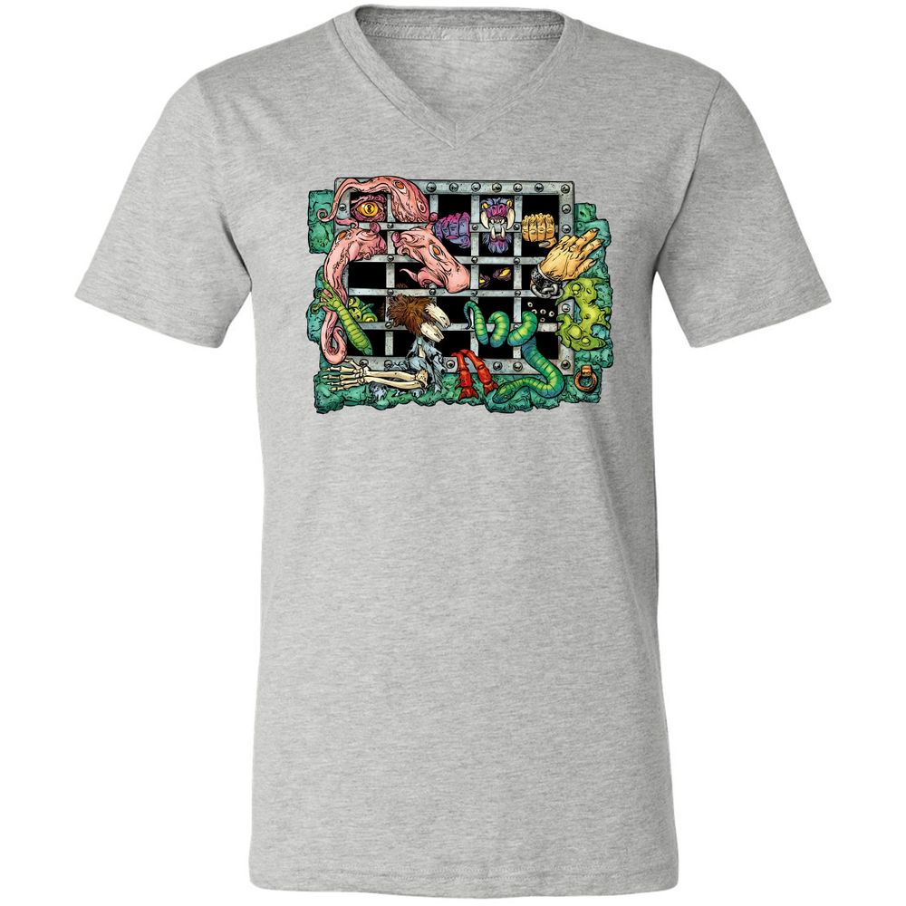 Unisex V-Neck T-Shirt - AGU3Q67Q - Athletic Heather - 7