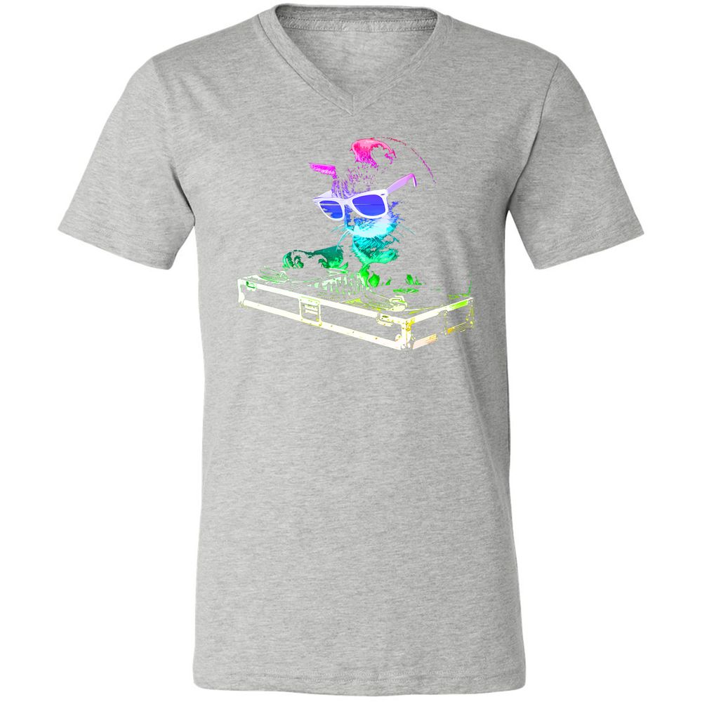 Unisex V-Neck T-Shirt - VY61PJTJ - Athletic Heather - 7