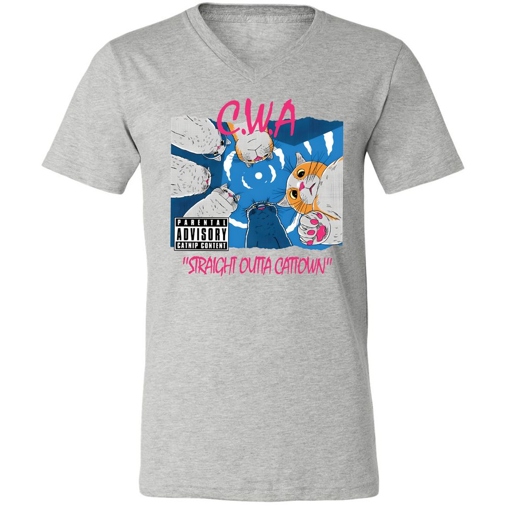 Unisex V-Neck T-Shirt - BUZ3KRRZ - Athletic Heather - 7