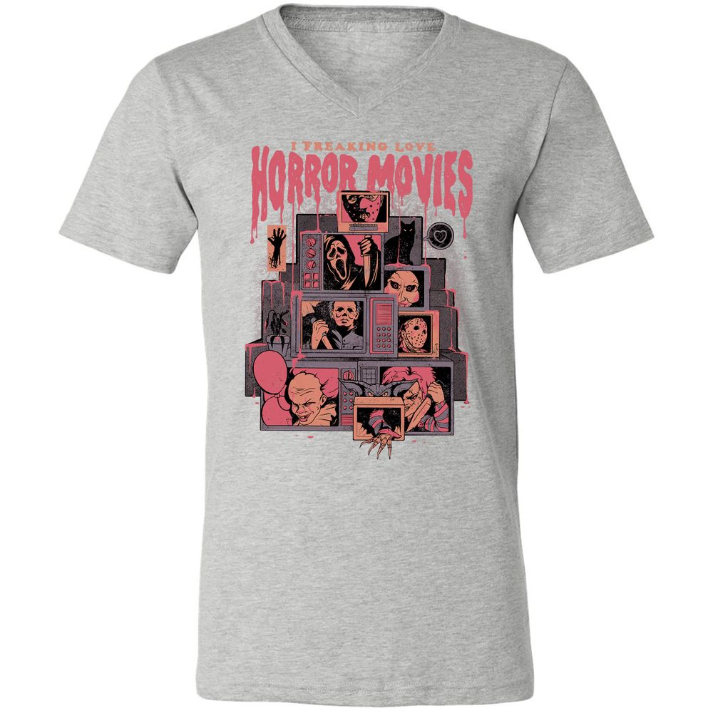 Unisex V-Neck T-Shirt - FFGGDW45 - Athletic Heather - 7