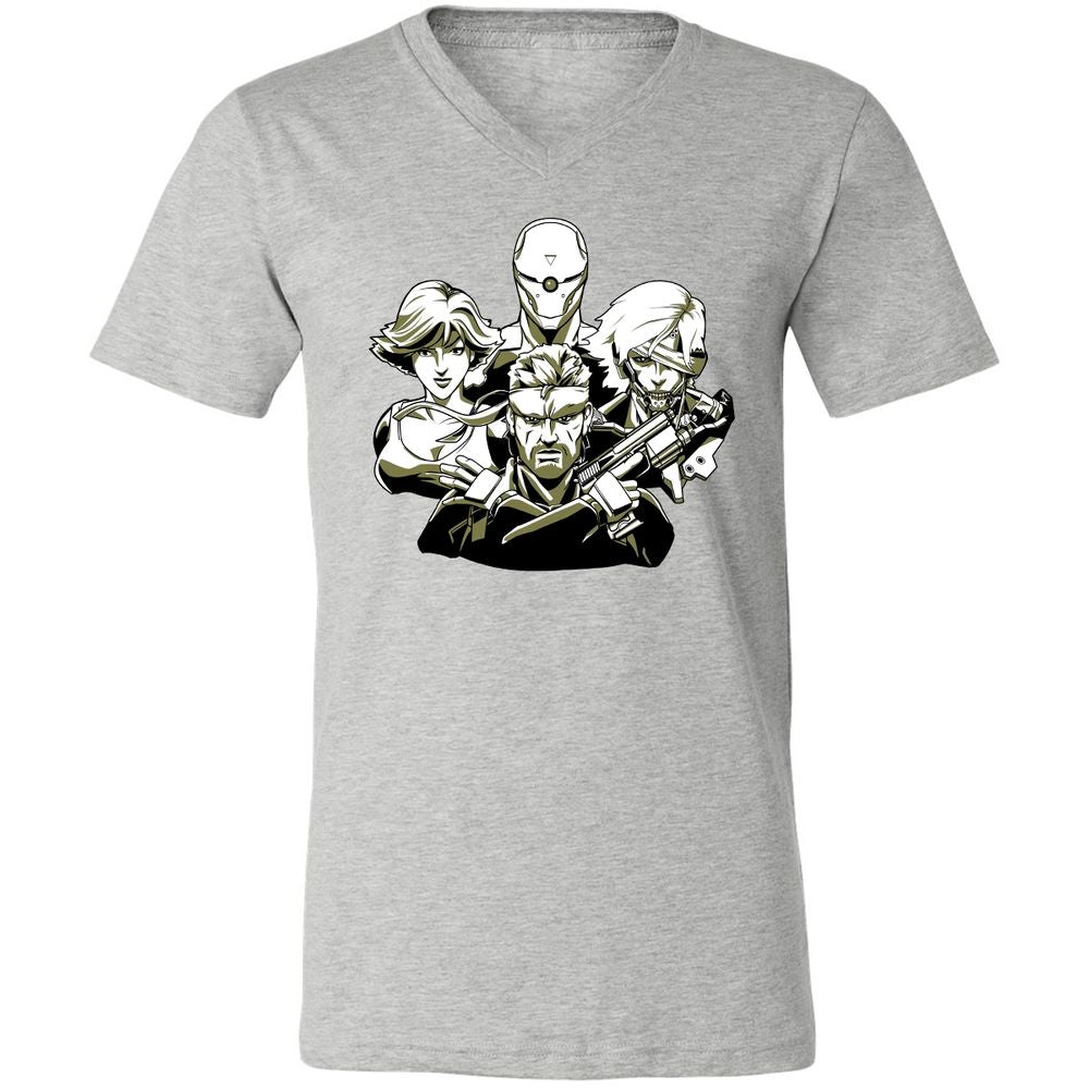 Unisex V-Neck T-Shirt - HHFRMT8S - Athletic Heather - 7