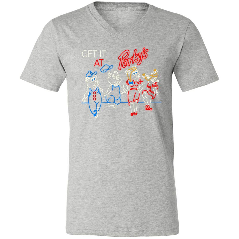 Unisex V-Neck T-Shirt - MADRW152 - Athletic Heather - 7