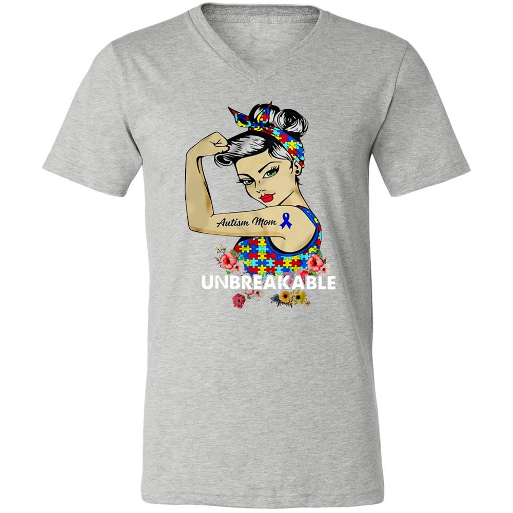 Unisex V-Neck T-Shirt - HK12TELJ - Athletic Heather - 7